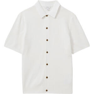 REISS BRAVO Cotton Blend Textured Shirt